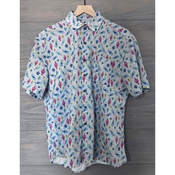 johnnie-O Other - JOHNNIE-O Top‎ Shelf SEDONA Shirt 
Southwest Lizard Desert Cactus Mens Medium